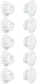 Produktbild: cyclingcolors 10x Abdeckkappen Kunststoff Blindbohrung Stopfen Blindstopfen Abdeckung Möbel (Ø10mm/weiß RAL 9010)