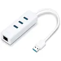 Produktbild: TP-Link USB 3.0-Hub und Gigabit Ethernet Adapter (UE330) [3 USB-Ports, 1000 Mbit/s LAN, Plug and Play]