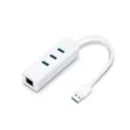 Produktbild: TP-LINK UE330 Gigabit Ethernet + 3-Port USB HUB USB3.0 Adapter