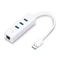 Produktbild: CONVERTISSEUR USB TP-LINK UE330 - Blanc Gigabit Ethernet Adaptor+3 USB3.0 Ports