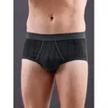 Produktbild: Slip WÄSCHEPUR, Herren, Gr. 12, 2 Stk., grau (dunkelgrau, gestreift), 75% Baumwolle, 25% Polyester, Unterhosen Slip