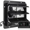 Produktbild: VEVOR Abluftventilator, 254 mm, Temperatur-Feuchtigkeitsregler, EC-Motor, 843 CFM, Wandlüfter mit Geschwindigkeitsregelung zur Wandmontage, Belüf... - Schwarz