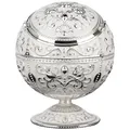 Produktbild: Kepfire Vintage Aschenbecher Metall mit Deckel Winddicht Silber Glas Globe Tragbare Indoor Outdoor Verwendung für Hotel Wohnzimmer Büro, Dekorative Kunstwerke Geschenk