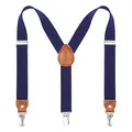 Produktbild: Kajeer Kinder Herren Hosenträger Breit Elastisch - Längenverstellbar Y-Form mit Starken 3er Clips Hosenträger Gürtel für Damen, 110cm (Erwachsene Größe), Navy Blau