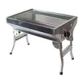 Produktbild: Schaschlik Grill Mangal Angler, rostfrei mit Klappbeinen, Edelstahl, Holzkohlegrill, Portable, Kompakt, BBQ