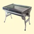 Produktbild: Mangal ANGLER Edelstahl 45 x 30 x 35 cm Grill BBQ Standgrill mit Klappbeinen