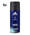 Produktbild: Adidas Deo Spray  - Champions League Champions 48H Max Schutz %0 Alkohol 6x150ml