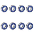 Produktbild: 8 Stück 608RS ABEC-9 Gleitlager - Passend für Skateboard Rollschuhe Roller In...