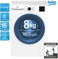 Produktbild: Beko BM3WFU4841W1 Waschmaschine Nachlegefunktion Hygiene+ Weiß 8kg 2ML
