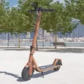 Produktbild: Elektro Scooter mit Straßenzulassung ABE E-Scooter Aluminium Elektroroller eKFV Zulassung Faltbar Roller EScooter - wood design - Braun