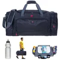 Produktbild: Sporttasche Herren sehr groß Trainer XL 69 cm 55 L Reisetasche 1244 Schwarz +f