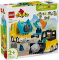 Produktbild: LEGO® Duplo 10475 Baufahrzeuge – 3-in-1-Set Bagger Radlader  Laster Kipplaster