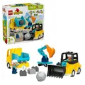 Produktbild: LEGO DUPLO Town 10475 Baufahrzeuge – 3-in-1-Set Bausatz, Mehrfarbig