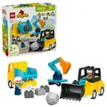 Produktbild: LEGO 10475 DUPLO Baufahrzeuge – 3-in-1-Set, 6 verschiedenen Baufahrzeuge