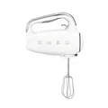 Produktbild: Smeg, HMF01WHEU Electric Mixer, 9 -Geschwindigkeitsniveaus, Turbofunktion, glattes Start -Start -up -System, 4 Peitschen, 2 Ganci -Mixer und umhüllt, 250W, Weiß
