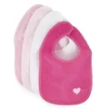 Produktbild: Bieco Baby Lätzchen, 4er Pack mit Klettverschluss in tollen Farben für Junge und Mädchen, Klettverschluss und doppelseitig mit außen Baumwolle, abwaschbar und wasserdicht, Kinderlätzchen