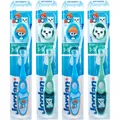 Produktbild: Jordan Step 2 Kinder Zahnbürste 3-5 Jahre, Motiv Jungs, 4er Pack
