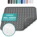 Produktbild: ® Duschmatte rutschfest 53x53cm inkl. 2 Haken - Antibakteriell & BPA-frei - D...