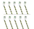 Produktbild: 10er Set Ultraflexibles CAT 8.1 Patchkabel, slim, U/FTP, weiß 0,15 m