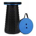 Produktbild: FIEMACH Tragbarer Klapphocker, Zweiten Generation Mini Teleskophocker Leichte Campinghocker für Outdoor Camping Angeln BBQ Drinnen Küche, Belastung 397 lb (Blau)