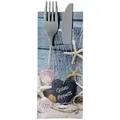 Produktbild: Ornamensa 30 Bestecktaschen mit Serviette maritim 20 cm