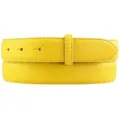 Produktbild: BELTINGER Ledergürtel Wechselgürtel aus gemasertem Leder mit Steppnaht ohne Schnalle 3 cm - (1-St) gelb 100 cm (Gesamtlänge 115 cm)