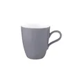 Produktbild: Seltmann Weiden Life Fashion Elegant Grey Henkelbecher, 400 ml, Einfarbige Kaffeebecher mit Henkel, Mix & Match Geschirr, Spülmaschinen- & Mikrowellenfest, Porzellan, Grau/Weiß