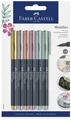 Produktbild: 6 FABER-CASTELL Metallics Marker, 6er Blisterkarte