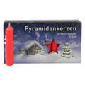 Produktbild: Pyramidenkerzen klein, rot ca. 14 x 74 mm 50 Stück/Pack Weihnachtskerzen