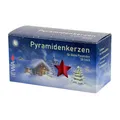 Produktbild: 2 Packungen a 50 Stück Pyramidenkerzen, rot 1,4 x 1,4 x 7,4 cm, klein