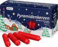 Produktbild: Pyramidenkerzen EWA 50 Stück rot Ø 14 mm Kerzen Weihnachten Erzgebirge Holzkunst