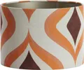 Produktbild: Lampenschirm Zylinder in Velours Retro Orange Braun  für Tischleuchte Tischlampe 20-20-15