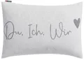Produktbild: David Fussenegger Kissenhülle Silvretta 'Du Ich Wir' 40 x 60 cm Filz - Hellgrau