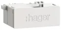 Produktbild: RJ45 Buchse CAT6A 180° IP20 Modul ZZ45WAN2PP weiß Hutschiene WAN