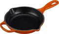 Produktbild: LE CREUSET Signature Gusseisen Brat- und Servierpfanne, Rund, Ø 16 cm, Für alle Herdarten inkl. Induktion geeignet, 1,15 kg, Ofenrot, 20182160900422