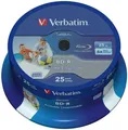Produktbild: BD-R Verbatim Datalife SL 6x 25GB IJP 25 Pack Spindle