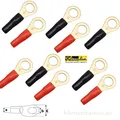 Produktbild: Sinuslive RKS-6 Ringkabelschuhe 6mm² 10 St. 24 Karat Kabelschuhe Powerkabel Ring