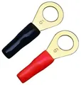 Produktbild: 6mm² Sinuslive RKS-6 Ringkabelschuhe mit 8mm Loch M8 vergoldet 10 Stück