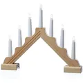 Produktbild: MARELIDA LED Lichterbogen Schwibbogen Weihnachtsleuchter 7 Kerzen Timer L: 39cm braun