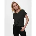 Produktbild: ONLY T-Shirt ONLMOSTER – T-Shirt mit melierter Optik und elastischem Material meliert, casual, lässig geschnitten, Viskosemischung, Rundhals grau M (38)