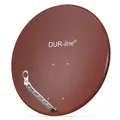 Produktbild: DUR-line Select 85cm x 90cm Alu Satelliten-Schüssel Rot - [ Test SEHR GUT *] Aluminium Sat-Spiegel
