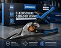 Produktbild: Blechschere gerader Schnitt Millimeterskala Metallschere Blechschneider