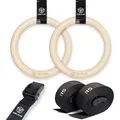 Produktbild: Turnringe Holz für Calisthenics Gymnastik Crossfit - Gymnastikringe mit Olymp...