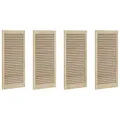 Produktbild: vidaXL Schranktür 4 pcs Natur 49,5 x 2,1 x 110 cm Massives Kiefernholz, Moderner rechteckiger Schrank mit Türen, stylische Aufbewahrung, Kiefer Finish, minimalistisches Design für dein Wohnzimmer