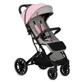 Produktbild: MoMi ESTELLE DAKAR Kinderwagen ab 6. Monat (bis 22 kg), klappbarer Buggy mit 5-Punkt-Sicherheitsgurt, Einkaufskorb und Liegefunktion, Teleskop-Stange zum Ziehen, steht nach dem Zusammenklappen Rosa