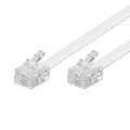Produktbild: Goobay 93063 Modularanschlusskabel 10 Meter, Weiß - RJ11/RJ14-Stecker (6P4C) auf RJ11/RJ14-Stecker (6P4C)