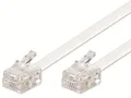 Produktbild: GOOBAY Telefon-Anschlusskabel, 6P4C, weiß, 10 m
