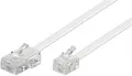Produktbild: Telefonkabel (Modularkabel), RJ11-Stecker RJ11-Stecker, weiß, 10 m