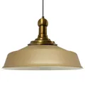 Produktbild: bamyum Asletl Long-Knob Hängelampe Industrial Vintage Ø41 cm, Küchenlampe Hängend Esstisch, Wohnzimmerlampe Pendelleuchte Beige Metall