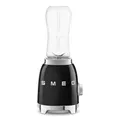 Produktbild: Smeg, Personal Blender PBF01BLEU, 2 Geschwindigkeitsstufen, Doppelklinge aus Edelstahl, 2 x 600 ml Flaschen inklusive, rutschfester Standfuß, integrierte Kabelaufwicklung, 300W, Schwarz